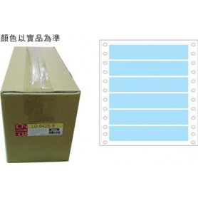 龍德 LD-642-B-B(藍)24X140MM 電腦連續標籤 色模造材質 藍色 24x140mm 6格 12000張/箱