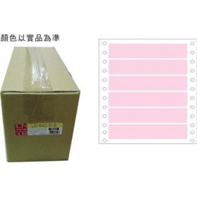 龍德 LD-642-R-B(紅)24X140MM 電腦連續標籤 色模造材質 紅色 24x140mm 6格 12000張/箱