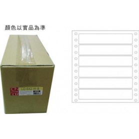 龍德 LD-642-W-B(白)24X140MM 電腦連續標籤 白模造材質 白色 24x140mm 6格 12000張/箱