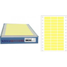 龍德 LD-616-Y-A(黃)11X30MM 電腦連續標籤 色模造材質 黃色 11x30mm 36格 5400張/盒