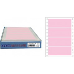 龍德 LD-623-R-A(紅)36X120MM 電腦連續標籤 色模造材質 紅色 36x120mm 4格 600張/盒