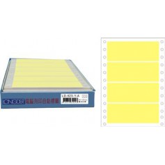 龍德 LD-623-Y-A(黃)36X120MM 電腦連續標籤 色模造材質 黃色 36x120mm 4格 600張/盒