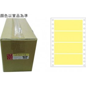 龍德 LD-623-Y-B(黃)36X120MM 電腦連續標籤 色模造材質 黃色 36x120mm 4格 8000張/箱