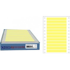 龍德 LD-614-Y-A(黃)11X110MM 電腦連續標籤 色模造材質 黃色 11x110mm 12格 1800張/盒