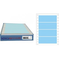 龍德 LD-612-B-A(藍)36x110mm 電腦連續標籤 色模造材質 藍色 36x110mm 4格 600張/盒