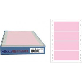 龍德 LD-612-R-A(紅)36X110MM 電腦連續標籤 色模造材質 紅色 36x110mm 4格 600張/盒