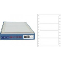 龍德 LD-612-W-A(白)36X110MM 電腦連續標籤 白模造材質 白色 36x110mm 4格 600張/盒