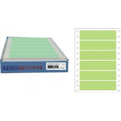龍德 LD-613-G-A(綠)24X110MM 電腦連續標籤 色模造材質 綠色 24x110mm 6格 900張/盒