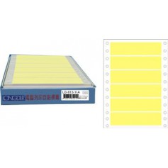 龍德 LDF-613-Y-A(黃)24X110MM 電腦連續標籤 色模造材質 黃色 24x110mm 6格 900張/盒