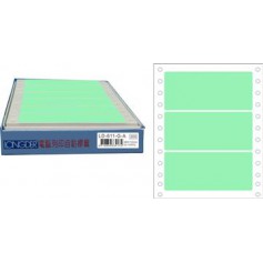 龍德 LD-611-G-A(綠)48X110MM 電腦連續標籤 色模造材質 淺綠色 48x110mm 3格 450張/盒