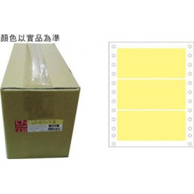 龍德 LD-611-Y-B(黃金48X110MM 電腦連續標籤 色模造材質 黃色 48x110mm 3格 6000張/箱