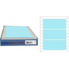 龍德 LD-611-B-A(藍)48X110MM 電腦連續標籤 色模造材質 淺藍色 48x110mm 3格 450張/盒