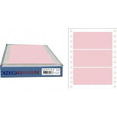 龍德 LD-611-R-A(紅)48X110MM 電腦連續標籤 色模造材質 粉紅色 48x110mm 3格 450張/盒