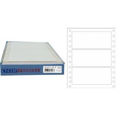 龍德 LD-611-W-A(白)48X110MM 電腦連續標籤 白模造材質 白色 48x110mm 3格 450張/盒