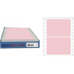 龍德 LD-610-R-A(紅)74X110MM 電腦連續標籤 色模造材質 粉紅色 74x110mm 2格 300張/盒