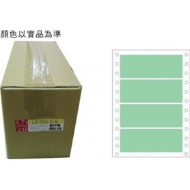 龍德 LD-606-G-B(綠)36X100MM 電腦連續標籤 色模造材質 淺綠色 36x100mm 4格 8000張/箱