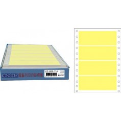 龍德 LD-606-Y-A(黃)36X100MM 電腦連續標籤 色模造材質 淺黃色 36x100mm 4格 600張/盒