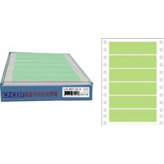 龍德 LD-607-G-A(綠)24X100MM 電腦連續標籤 色模造材質 淺綠色 24x100mm 6格 900張/盒
