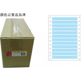 龍德 LD-608-B-B(藍)11X100MM 電腦連續標籤 色模造材質 淺藍色 11x100mm 12格 24000張/箱