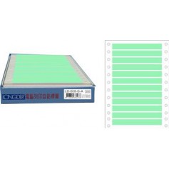 龍德 LD-608-G-A(綠)11X100MM 電腦連續標籤 色模造材質 淺綠色 11x100mm 12格 1800張/盒