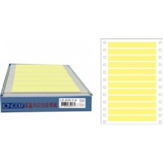 龍德 LD-608-Y-A(黃)11X100MM 電腦連續標籤 色模造材質 淺黃色 11x100mm 12格 1800張/盒
