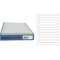 龍德 LD-608-W-A(白)11X100MM 電腦連續標籤 白模造材質 白色 11x100mm 12格 1800張/盒