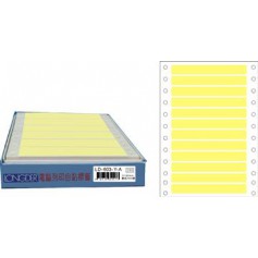 龍德 LD-603-Y-A(黃)11X90MM 電腦連續標籤 色模造材質 淺黃色 11x90mm 12格 1800張/盒