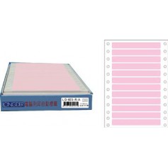 龍德 LD-603-R-A(紅)11X90MM 電腦連續標籤 色模造材質 粉紅色 11x90mm 12格 1800張/盒