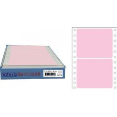 龍德 LD-604-R-A(紅)74X90MM 電腦連續標籤 色模造材質 粉紅色 74x90mm 2格 300張/盒