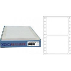 龍德 LD-604-W-A(白)74X90MM 電腦連續標籤 白模造材質 白色 74x90mm 2格 300張/盒