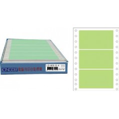 龍德 LD-605-G-A(綠)48X100MM 電腦連續標籤 色模造材質 淺綠色 48x100mm 3格 300張/盒