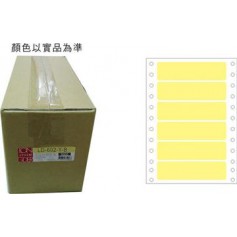 龍德 LD-602-Y-B(黃)24X90MM 電腦連續標籤 色模造材質 淺黃色 24x90mm 6格 12000張/箱