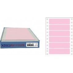 龍德 LD-602-R-A(紅)24x90MM 電腦連續標籤 色模造材質 粉紅色 24x90mm 6格 900張/盒