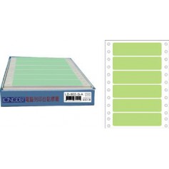 龍德 LD-602-G-A(綠)24X90MM 電腦連續標籤 色模造材質 淺綠色 24x90mm 6格 900張/盒