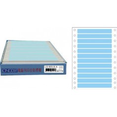 龍德 LD-603-B-A(藍)11X90MM 電腦連續標籤 色模造材質 淺藍色 11x90mm 12格 1800張/盒