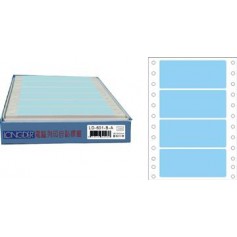 龍德 LD-601-B-A(藍)36X90MM 電腦連續標籤 色模造材質 淺藍色 36x90mm 4格 600張/盒