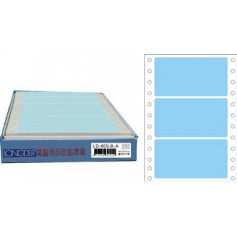 龍德 LD-600-B-A(藍)48X90MM 電腦連續標籤 色模造材質 淺藍色 48x90mm 3格 450張/盒