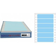 龍德 LD-602-B-A(藍)24X90MM 電腦連續標籤 色模造材質 淺藍色 24x90mm 6格 900張/盒