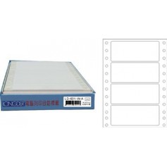 龍德 LD-601-W-A(白)36X90MM 電腦連續標籤 色模造材質 白色 36x90mm 4格 600張/盒