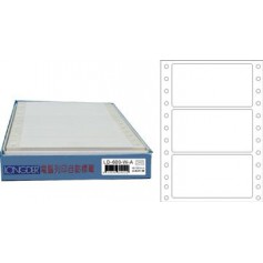 龍德 LD-600-W-A(白)48X90MM 電腦連續標籤 白模造材質 白色 48x90mm 3格 450張/盒