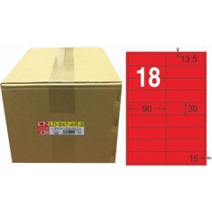 龍德 LD-847-AR-B A4雷射影印電腦標籤 色銅版材質 紅色 30x90mm 18格 1000 大張