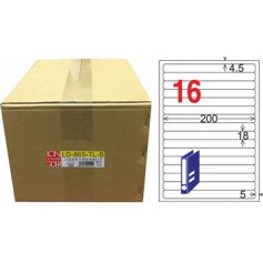龍德 LD-865-TL-B A4雷射影印電腦標籤 透明PET材質 透明 16x200mm 18格 750大張