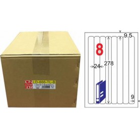 龍德 LD-866-TL-B A4雷射影印電腦標籤 透明PET材質 透明 278x24mm 8格 750大張