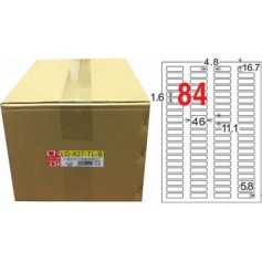 龍德 LD-827-TL-B A4雷射影印電腦標籤 透明PET材質 透明 11.1x46mm 84格 750大張