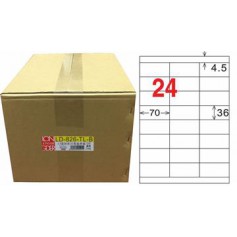 龍德 LD-826-TL-B A4雷射影印電腦標籤 透明PET材質 透明 36x70mm 24格 750大張