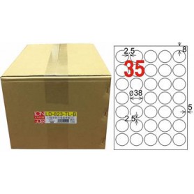 龍德 LD-823-TL-B A4雷射影印電腦標籤 透明PET材質 透明 38mm 35格 750大張