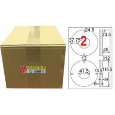 龍德 LD-820-TL-B A4雷射影印電腦標籤 透明PET材質 透明 41mm 2格 750大張