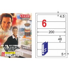 龍德 LD-868-TI-A A4噴墨影印電腦標籤 透明PET材質 透明 48x200mm 6格 80大張