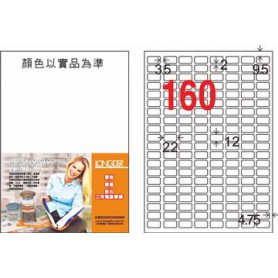 龍德 LD-8100-TI-C A4噴墨影印電腦標籤 透明PET材質 透明 12x22mm 160格 5大張