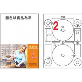 龍德 LD-8106-TI-C A4噴墨影印電腦標籤 透明PET材質 透明 118mm 2格 5大張